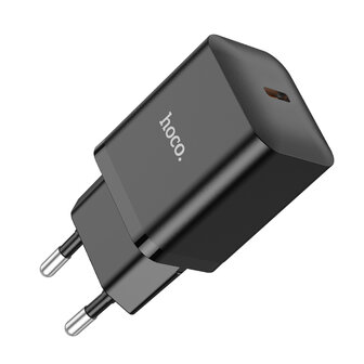 iPhone 14 Pro Max - Lightning Kabel naar Type C (1 Meter) &amp;amp; Stekker (N27) - 20W - Zwart