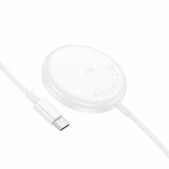 Hoco 3 in 1 iPhone Draadloze Lader - Watch - AirPods Oplader - 1.2m Type C - Wit