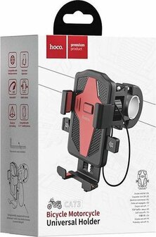 Hoco Flying One-Touch Universele Telefoonhouder Zwart/Rood