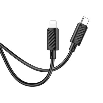 iPhone XR - Lightning Kabel naar Type C (1 Meter) &amp;amp; Dual Stekker (N28) - 20W - Zwart