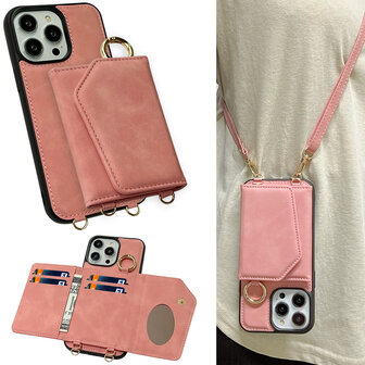 iPhone 15 Pro Pale Pink - Magsafe 2 in 1 met Koord