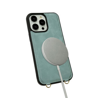 iPhone 15 Pro Aqua Blue - Magsafe 2 in 1 met Koord