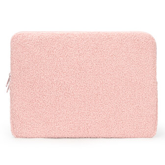 Teddy Sleeve Bag - Laptophoes &amp;amp; Tablet 13 inch - Roze