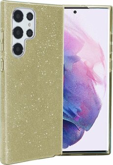 Samsung Galaxy S25 Ultra - Goud - Glitter Back Cover