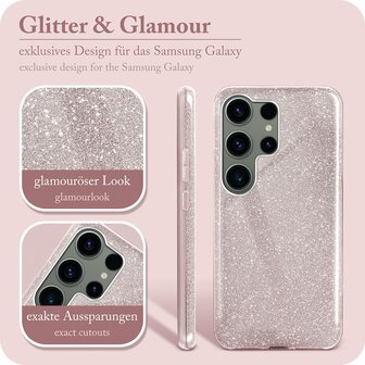 Samsung Galaxy S25 Ultra - Paars - Glitter Back Cover