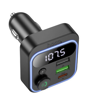 Hoco Bluetooth FM Transmitter - Auto Lader USB-C &amp;amp; USB-A 38W