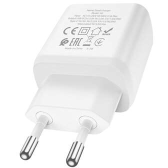 Samsung A53 - Type C Kabel &amp;amp; Stekker (N28) - 20W - Wit