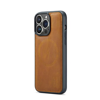 iPhone 15 Pro - Sienna Brown - 2 in 1 Lederen MagSafe Case