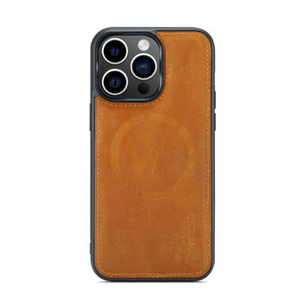 iPhone 15 Pro - Sienna Brown - 2 in 1 Lederen MagSafe Case