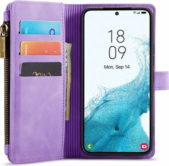 Samsung S23 Bright Lila - Book Case met Rits