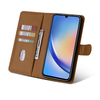 Samsung A34 5G - Bruin - 2 in 1 Book Case