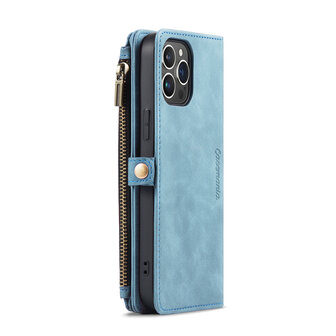 iPhone 15 Pro Max Aqua Blue - MagSafe Book Case met Rits