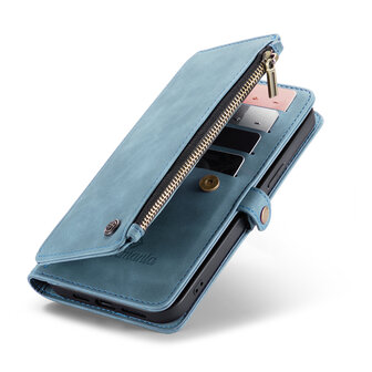 iPhone 15 Pro Max Aqua Blue - MagSafe Book Case met Rits