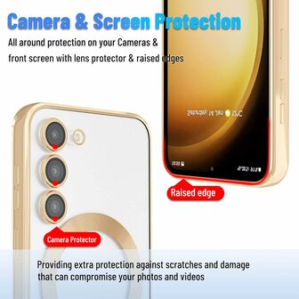 Samsung S24 Plus Goud - TPU Back Cover - Geschikt voor Magsafe