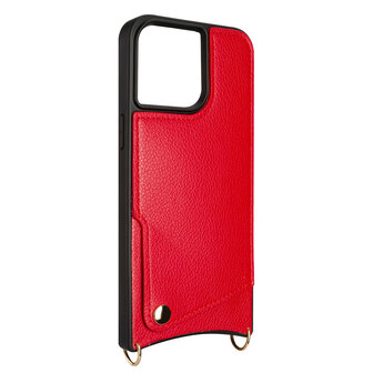 iPhone 15 Pro Rood - Back Cover met Bandje