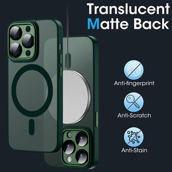 iPhone 12 Pro - Groen - Matte Armor - Geschikt voor MagSafe