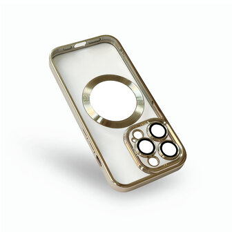 iPhone 15 Pro Goud - TPU Back Cover - Geschikt voor Magsafe