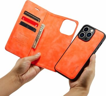 iPhone 14 Pro Max Topaz Orange - 2 in 1 Book Case