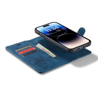 iPhone 15 Pro Max Navy Blue- 2 in 1 Book Case