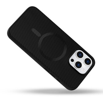 iPhone 15 Pro - Zwart - Carbon MagSafe Back Cover