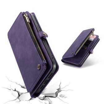 iPhone 15 Pro Deep Purple - MagSafe Book Case met Rits