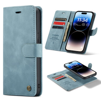 iPhone 15 Pro Max Aqua Blue - 2 in 1 Book Case