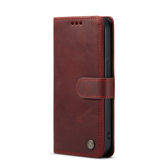 iPhone 15 Pro Rood - Lederen Book Case