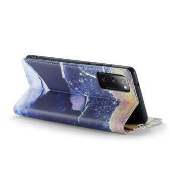 Samsung A53 Blue Sodalite - Marmer Book Case