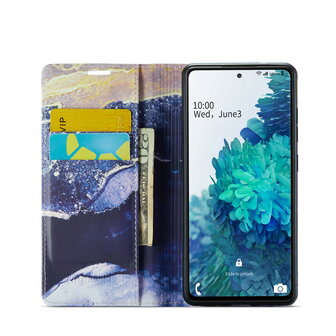 Samsung A53 Blue Sodalite - Marmer Book Case