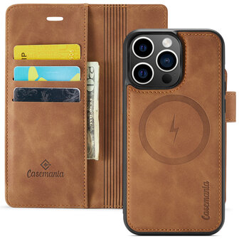 iPhone 15 Pro Sienna Brown - 2 in 1 MagSafe Book Case