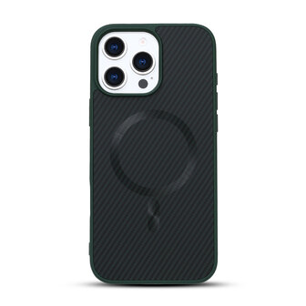 iPhone 15 Pro Max - Groen - Carbon MagSafe Back Cover