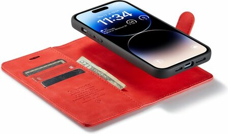 iPhone 14 Pro Max Crimson Red - 2 in 1 Book Case