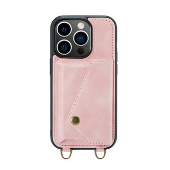 iPhone 14 Pro Max Pale Pink - Back Cover met Koord