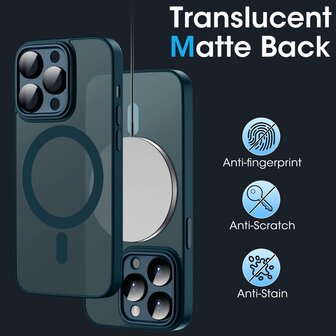 iPhone 12 Pro - Blauw - Matte Armor - Geschikt voor MagSafe