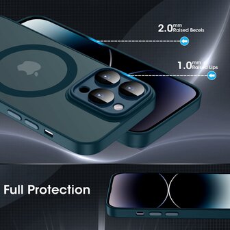 iPhone 12 Pro - Blauw - Matte Armor - Geschikt voor MagSafe