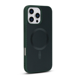 iPhone 15 Pro - Groen - Carbon MagSafe Back Cover