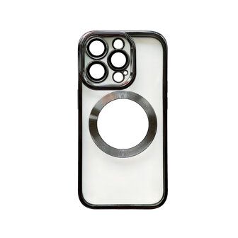 iPhone 15 Pro Max Zwart - TPU Back Cover - Geschikt voor Magsafe