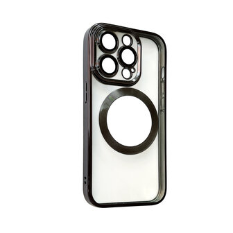 iPhone 15 Pro Max Zwart - TPU Back Cover - Geschikt voor Magsafe