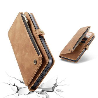 iPhone 15 Pro Max Sienna Brown - MagSafe Book Case met Rits