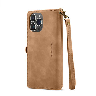 iPhone 15 Pro Max Sienna Brown - MagSafe Book Case met Rits