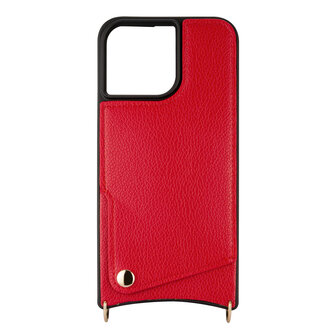 iPhone 15 Pro Max Rood - Back Cover met Bandje