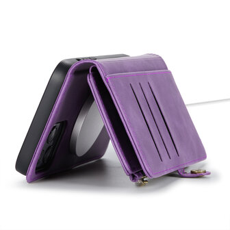 iPhone 15 Pro Max Bright Lila - MagSafe Book Case met Rits