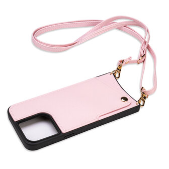 iPhone 15 Pro Max Roze - Back Cover met Bandje