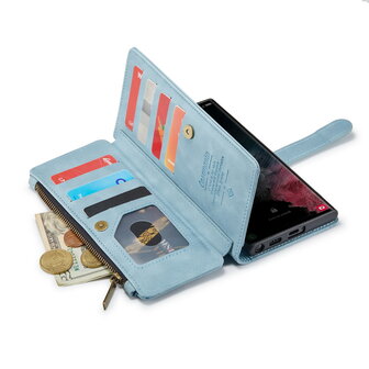 Samsung S25 Ultra - Aqua Blue - Book Case met Rits