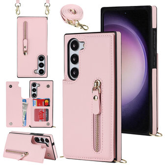 Samsung S24 Plus Roze - Back Cover met Koord