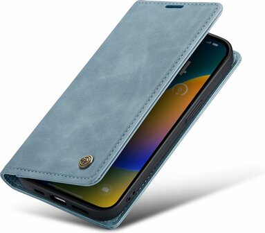 iPhone 14 Pro Max Aqua Blue - Book Case