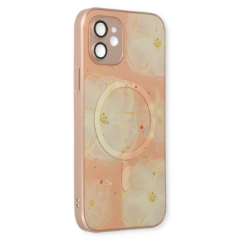 iPhone 12 Roze - MagSafe TPU Marmer