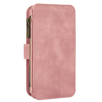 Samsung S24 Plus Pale Pink - 2 in 1 Book Case met Rits