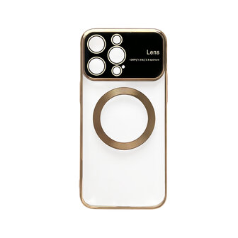 iPhone 15 Pro Max Goud - MagSafe TPU Back Cover - Camera Protector