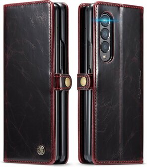 Samsung Z Fold 3 Crimson Red - Book Case